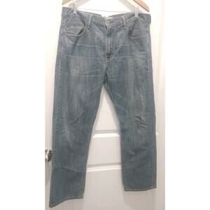 Levis Mens 36x32 569 Loose Straight Fit Light Wash 100% Cotton